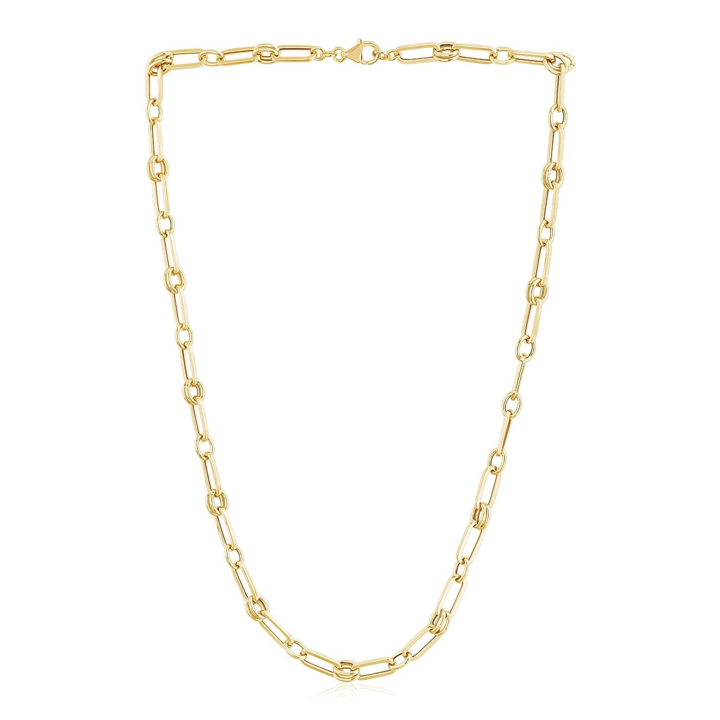 Chaîne en or jaune 14 carats, maillons ronds, finition polie, (5,60 mm)