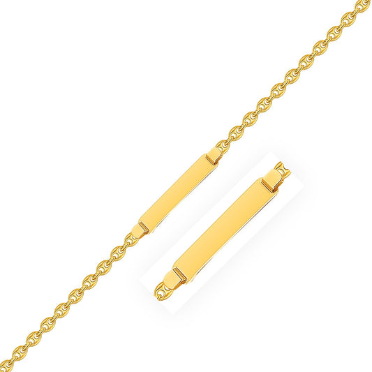 14 Karat Gelbgold Mariner-Gliederarmband für Kinder, hohl (3,30 mm)