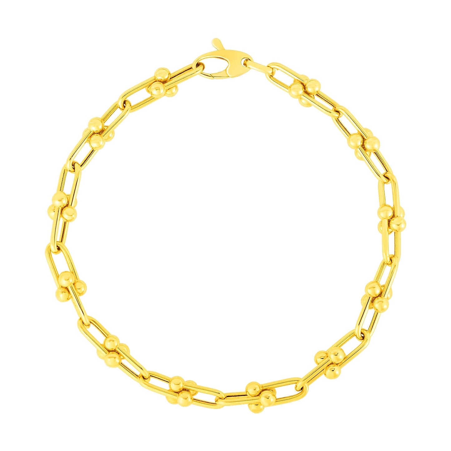 14 Karat Gelbgold 7 1/2 Zoll Jax Kettenarmband (4,00 mm)