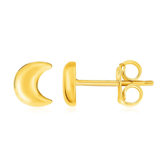 14K Gelbgold-Ohrstecker mit Monden