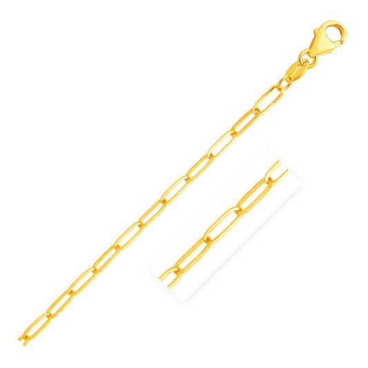 14K Gelbgold Paperclip-Kette (4,0 mm)