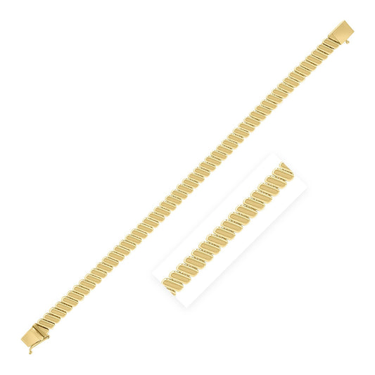 14k Gelbgoldgliederarmband (7,00 mm)