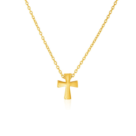 14 Karat Gelbgold mit Kreuzanhänger