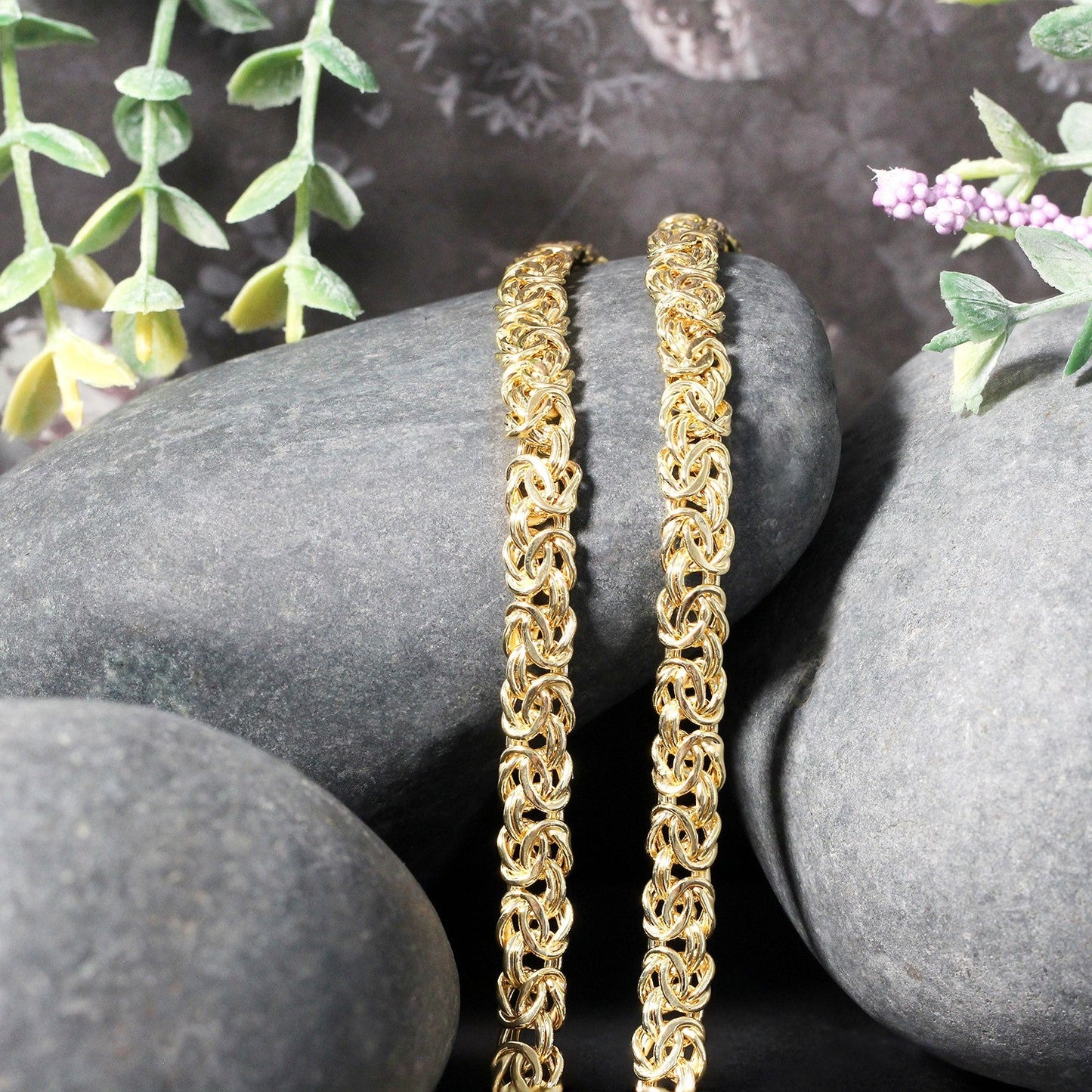 14k Gelbgold Fantasie Byzantiner Halskette
