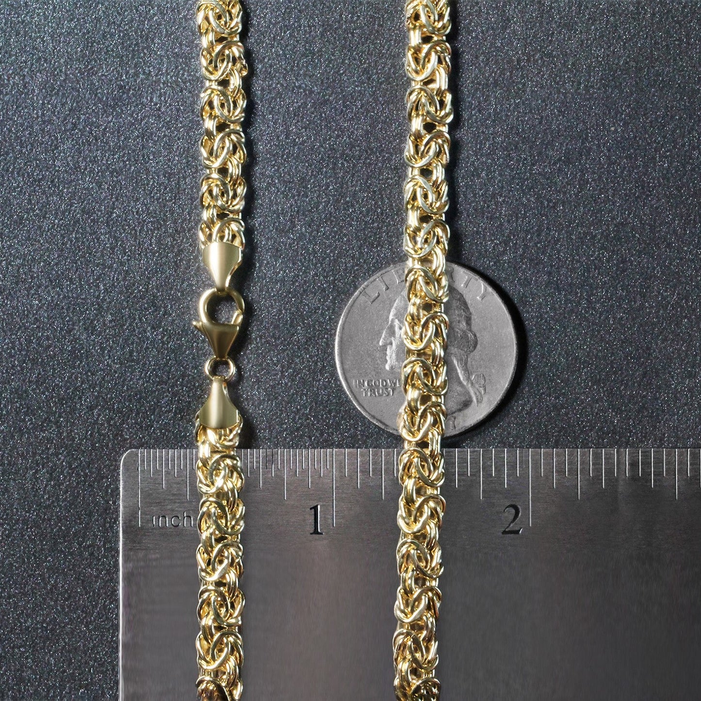14k Gelbgold Fantasie Byzantiner Halskette