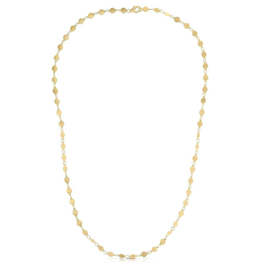 Halskette aus 14 Karat Gelbgold mit polierten Kreisen