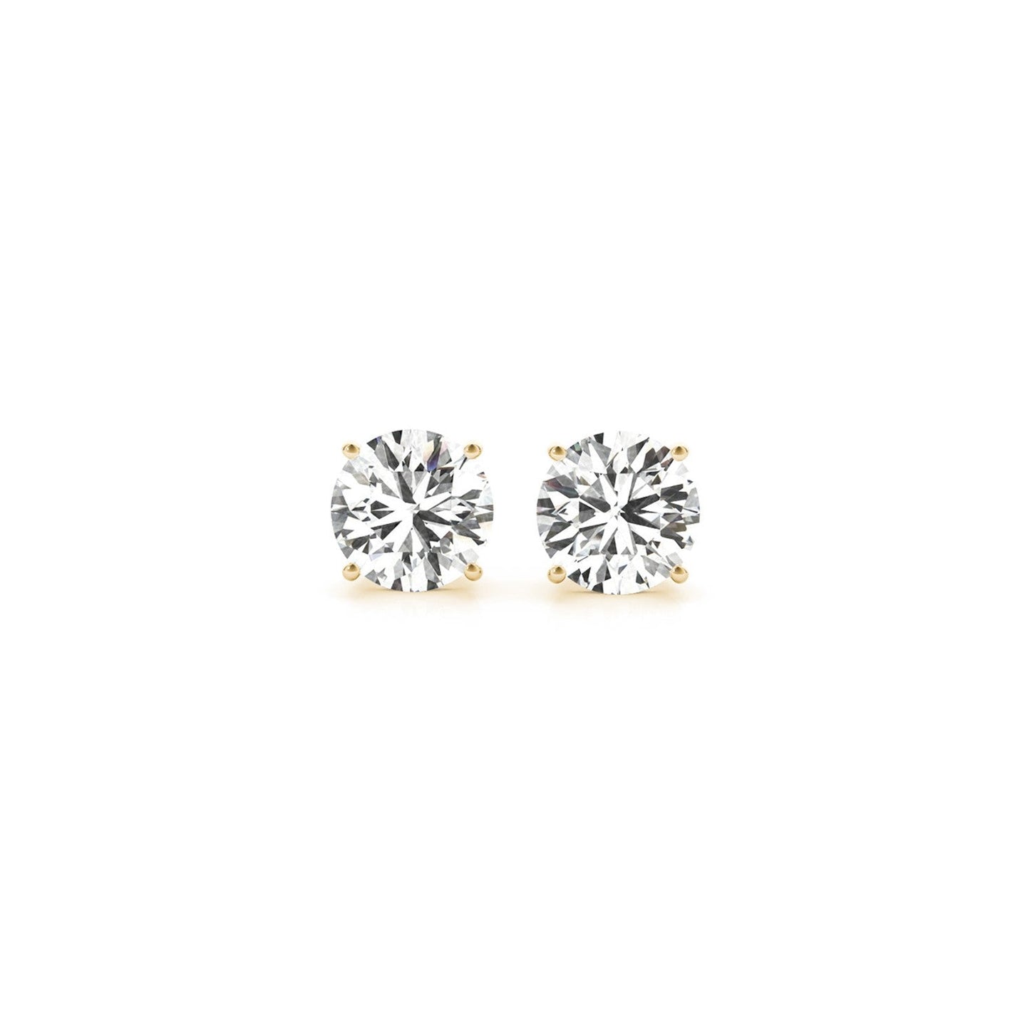 1 1/2 cttw zertifizierte IGI Lab Grown runde Diamantohrringe 14k Gelbgold (G/VS2)