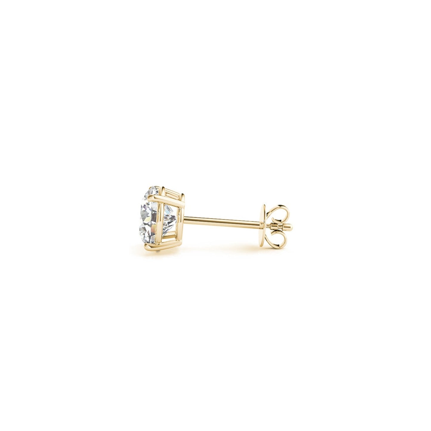 1 1/2 cttw zertifizierte IGI Lab Grown runde Diamantohrringe 14k Gelbgold (G/VS2)