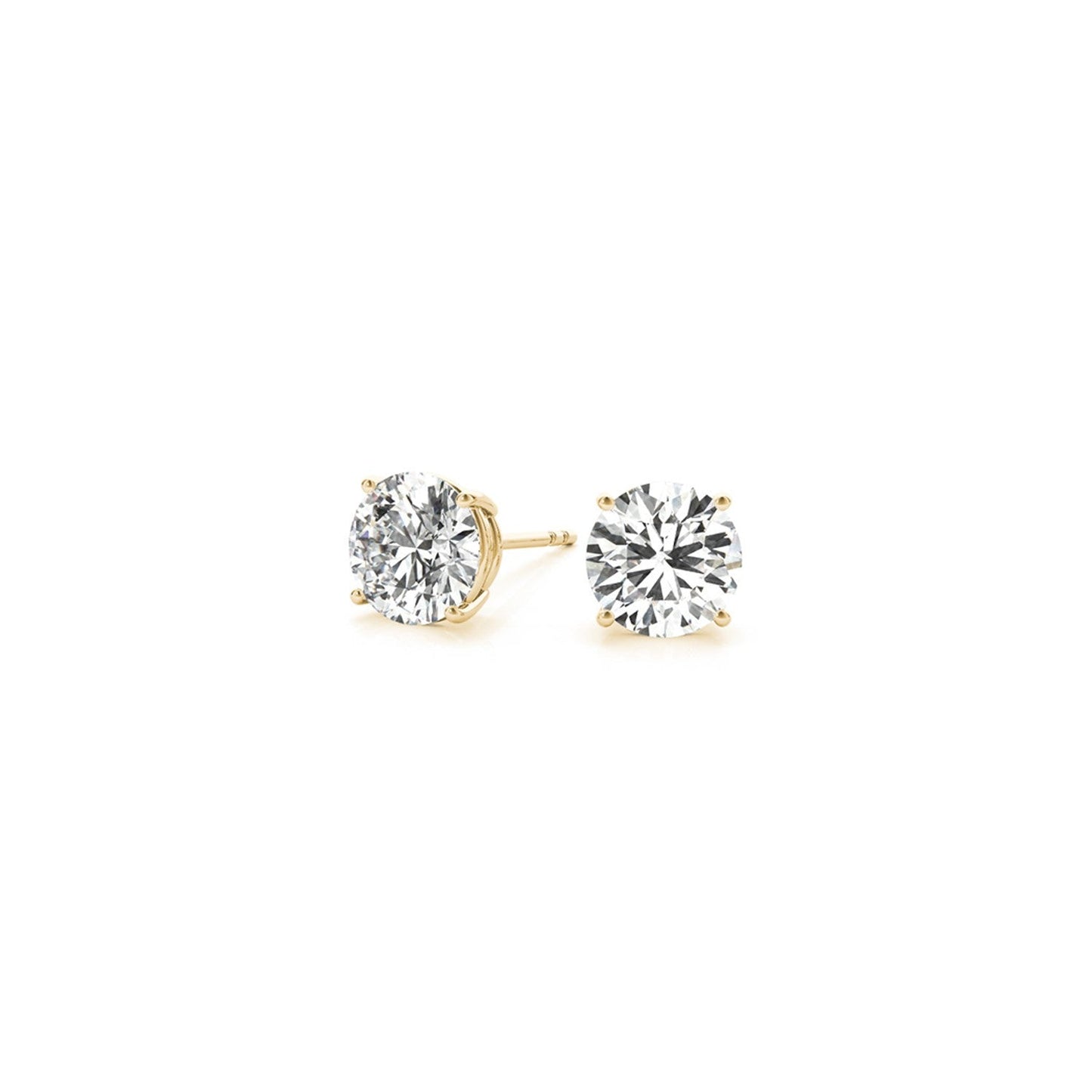 1 1/2 cttw zertifizierte IGI Lab Grown runde Diamantohrringe 14k Gelbgold (G/VS2)