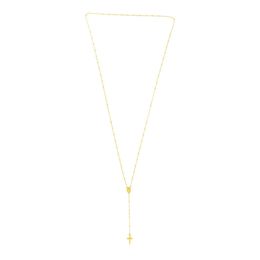 14 Karat Gelbgold Rosenkranz-Halskette
