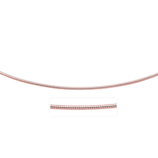 14 Karat Roségoldkette im runden Omega-Stil