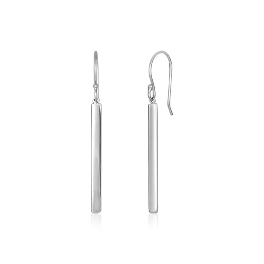Ohrringe aus poliertem 925er Sterling Silber (Stäbchen)