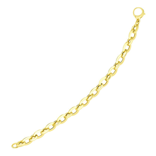 Armband aus 14 Karat Gelbgold, Kabelketten-Design (0,90 mm)