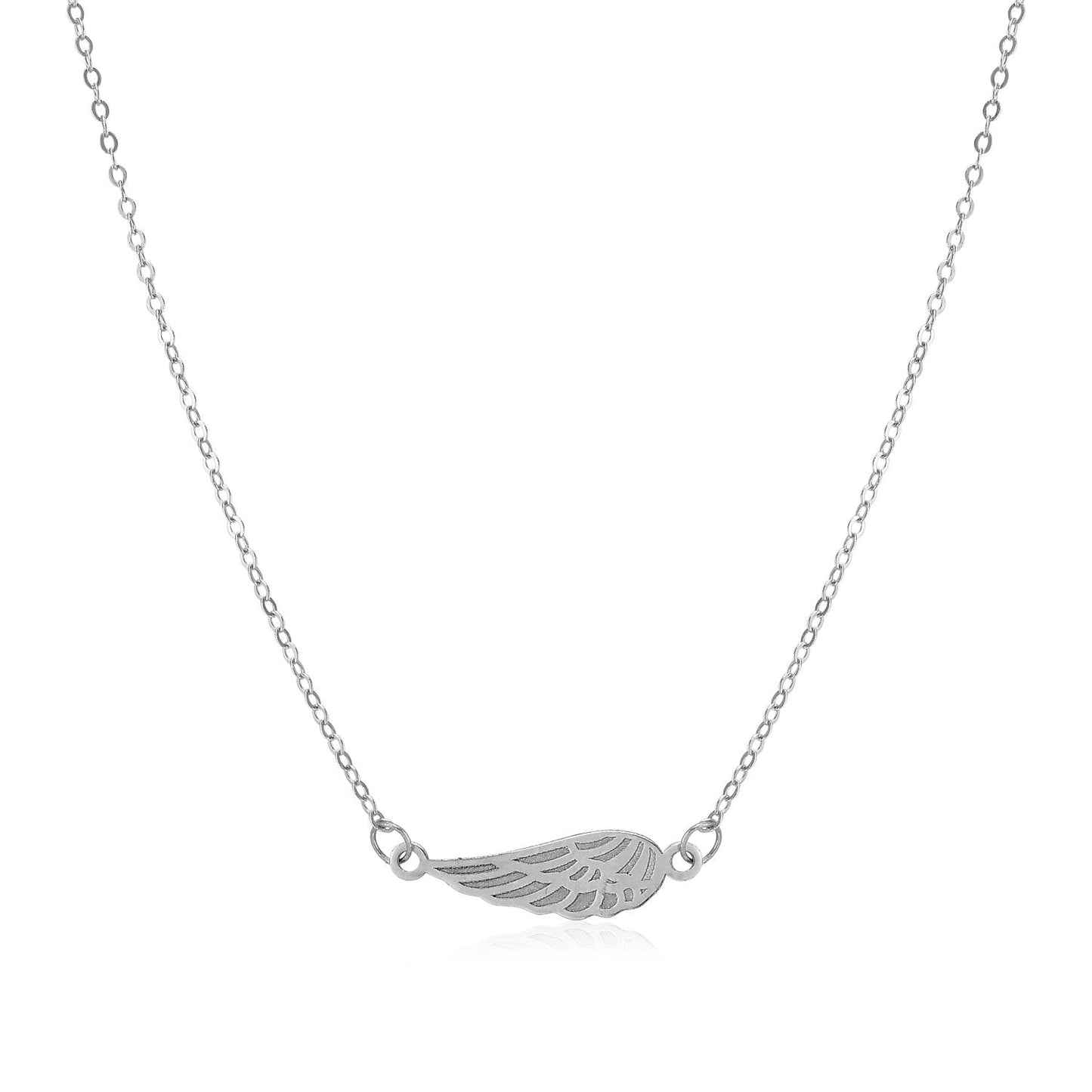 Collier Aile d'Ange en Or Blanc 14 carats