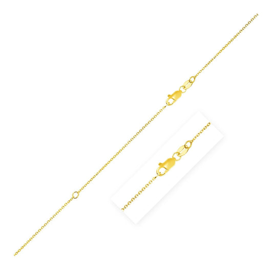 14k Gelbgold verstellbare Panzerkette (1,10 mm)