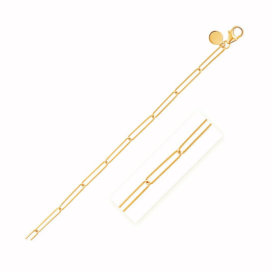 14k Gelbgold Drahtarmband (2,7 mm) mit Büroklammerdesign