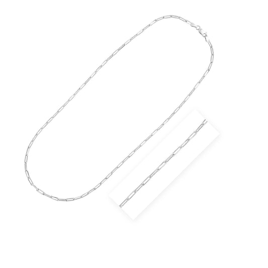 Sterlingsilber rhodiniert Paperclip-Kette (3.00 mm)