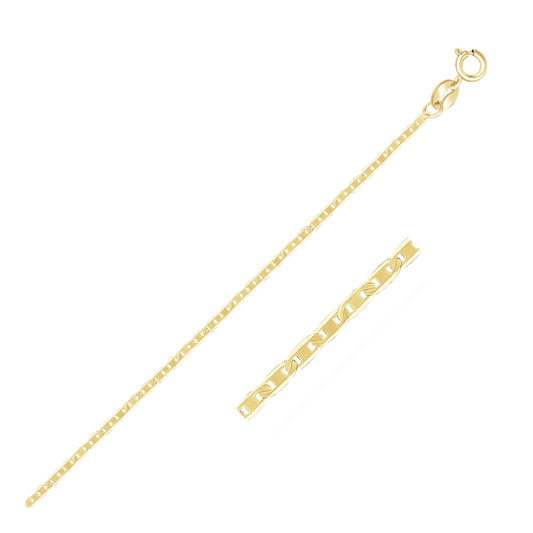 Chaîne en maille marine or jaune 10 carats (1,20 mm)