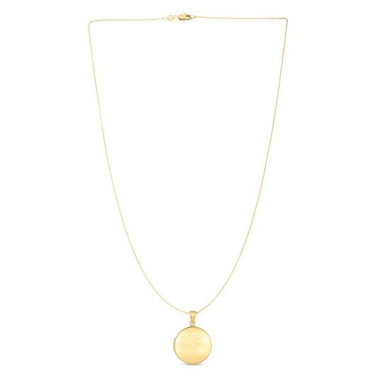 14K Gelbgold Lebensbaum Medaillon-Halskette