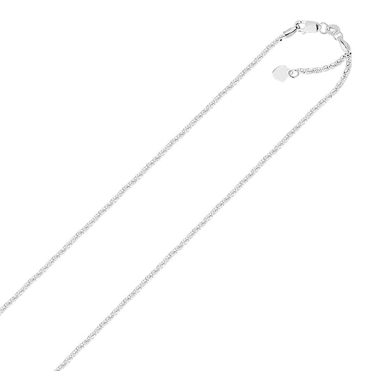 Sterlingsilber 1,5 mm verstellbare Glitzerkette (1,50 mm)