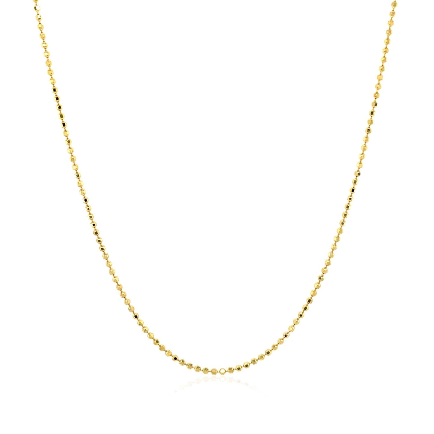14 Karat Gelbgold Diamantschliff-Perlenkette (0,90 mm)