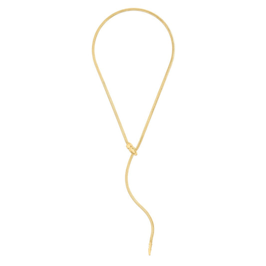 Halskette aus 14 Karat Gelbgold mit Schlangenmotiv