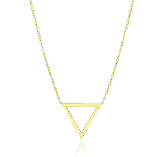 14k Gelbgold Delta Symbol Halskette