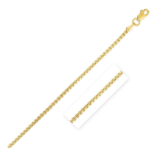 14k Rundpanzerkette aus Gelbgold (1,3 mm)