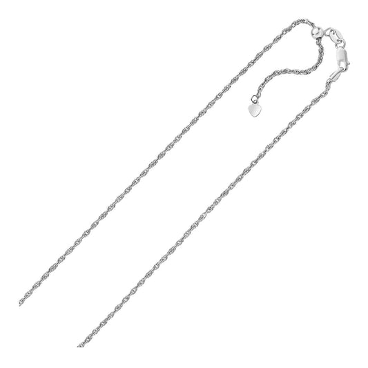 Sterlingsilber 1,5 mm verstellbare Kette im Seildesign (1,50 mm)