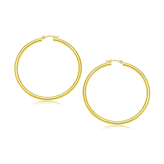 Créoles en or jaune 10 carats poli (3x30mm)