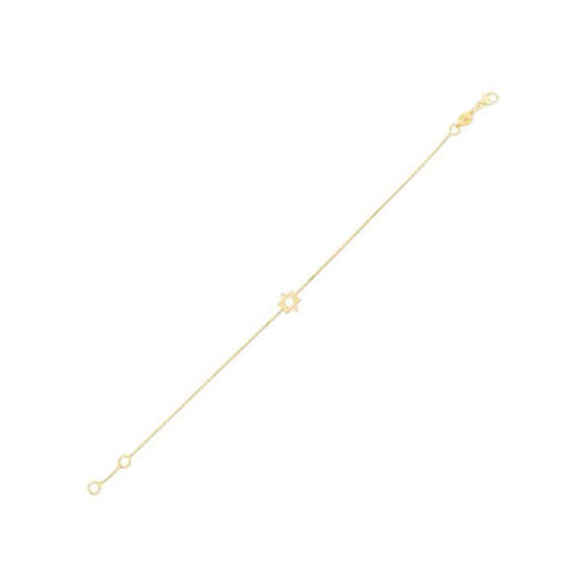 Armband Davidstern aus 14-karätigem Gelbgold