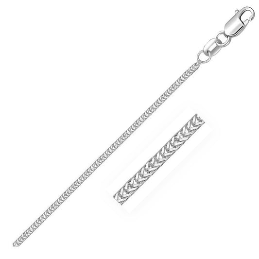 14 Karat Weißgold Fuchsschwanzkette (1,00 mm)