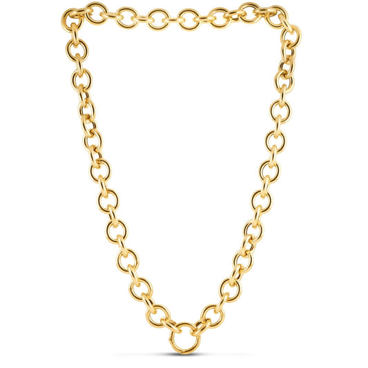 14K Gelbgold Rundankerhalskette