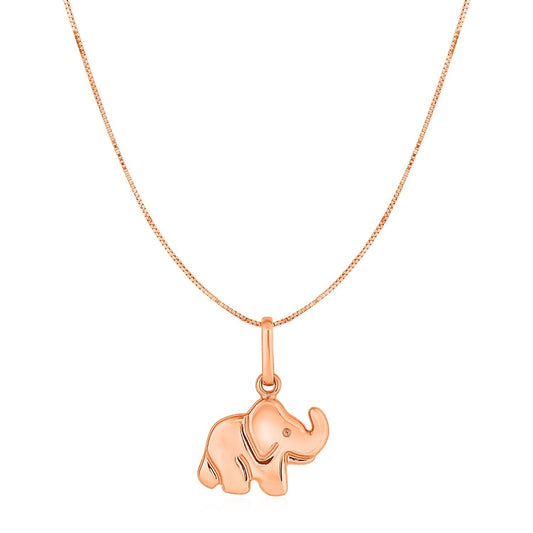 Elefantenanhänger aus 10-karätigem Roségold