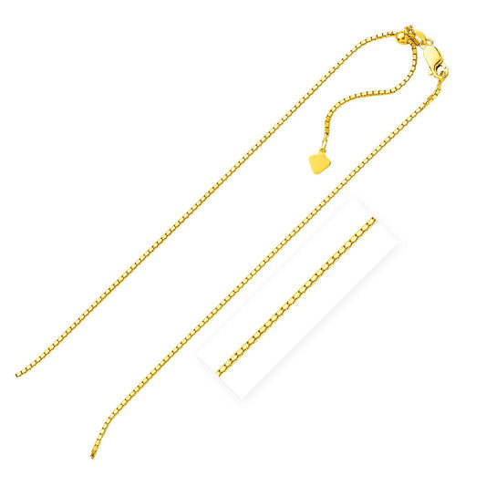 Verstellbare Schlangenkette aus Sterlingsilber mit gelber Oberfläche (1,40 mm)