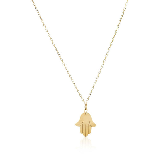 Halskette aus 14 Karat Gelbgold mit Hand der Hamsa