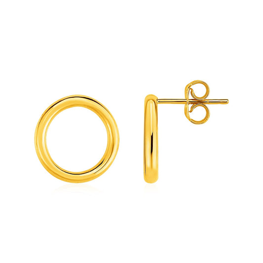 Kreisohrstecker aus 14 Karat Gelbgold