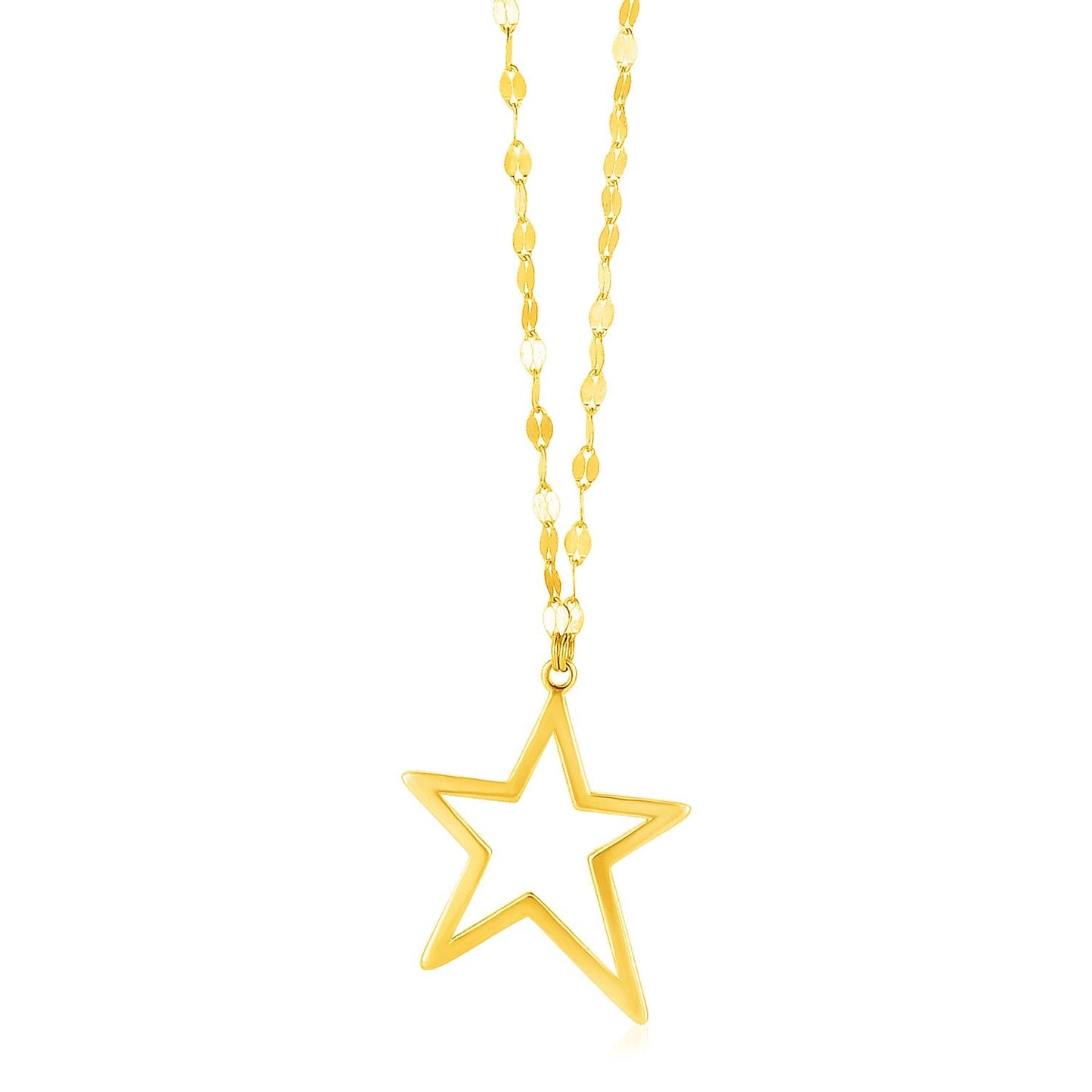 14k Gelbgoldkette mit Sternanhänger