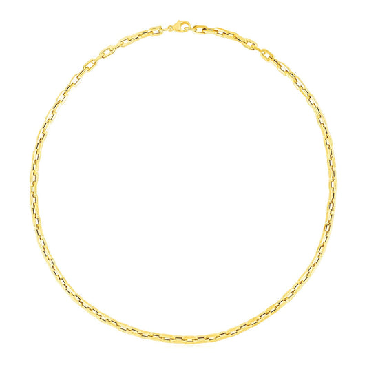 Halskette aus 14 Karat Gelbgold mit Büroklammer-Kette