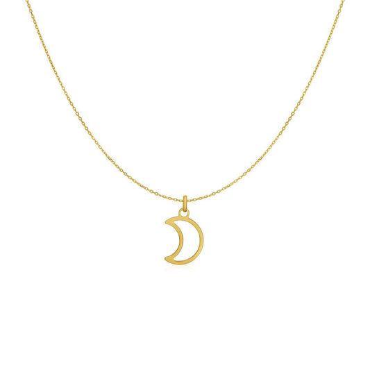 14 Karat Gelbgoldkette mit Mond