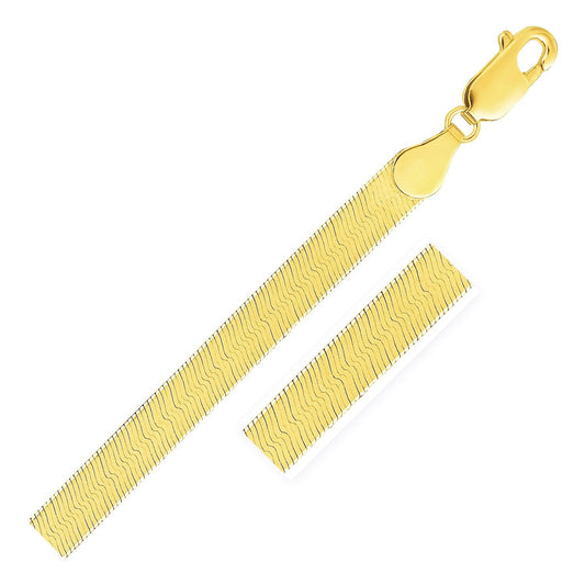 14K Gelbgold Super Flex Fischgrätenkette (6,00 mm)