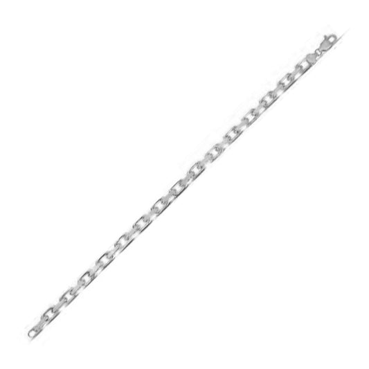 Armband aus 14 Karat Weißgold mit französischer Kette (4,80 mm)