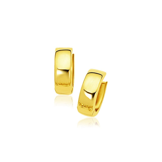 Créoles douillettes en or jaune 10 carats