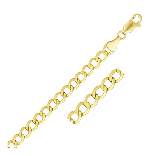 10K Gelbgold Curb Kette (5,30 mm)