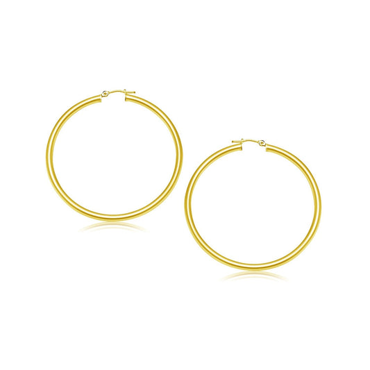 Créoles en or jaune 10 carats poli de 25 mm