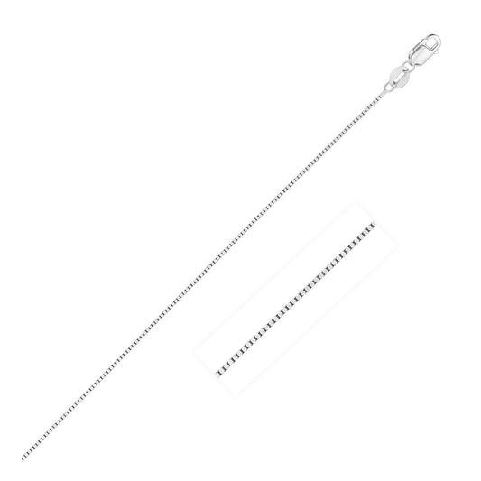 Chaîne classique en or blanc 14 carats (0,45 mm)