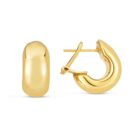 14k Gelbgold kleine Omega-C-Creolen