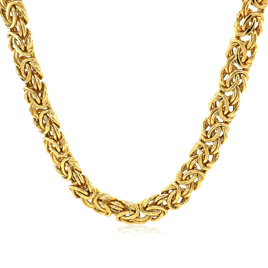 14K Gelbgold Byzantinische Motiv-Halskette
