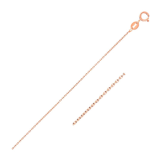 14k Roségold-Oval-Gliederkette (0,97 mm)