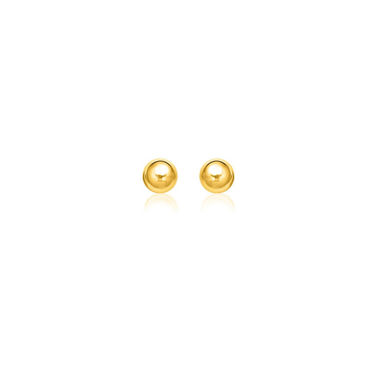 Ohrstecker mit rundem Motiv aus 14 Karat Gelbgold (7 mm)